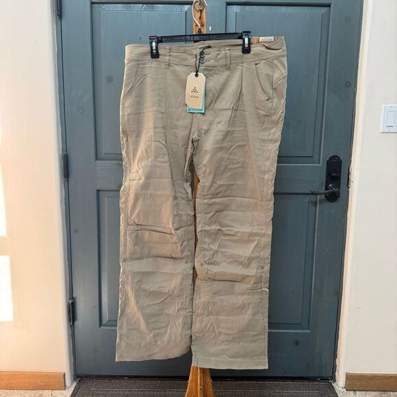 NWT PrANa Halle Straight Cut Hiking Pants sz18 Regular - Dark Khaki - Picture 1 of 7